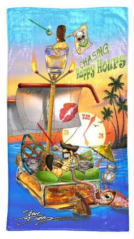 chasing happy hours beach towel main