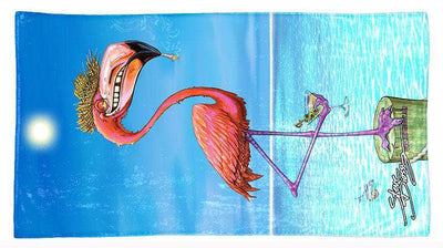 "Dirty Flamingo" Premium Beach Towel