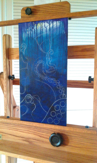 Original Oil on Canvas "Octopus the Connoisseur" by Diossy