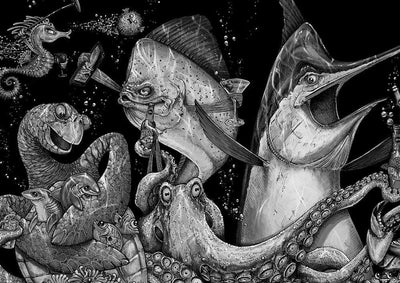 "Give and Take" Black and White Limited Edition Canvas