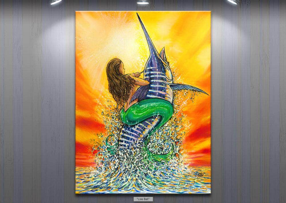 "Live Bait" Original Oil on Canvas by Steve Diossy