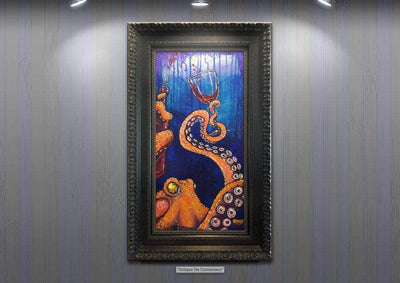 Original Oil on Canvas "Octopus the Connoisseur" by Diossy