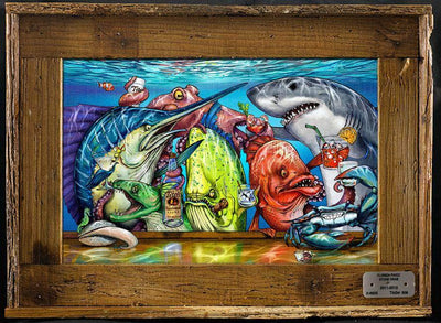 "Cheers" Lobster Trap Framed Mini-Canvas