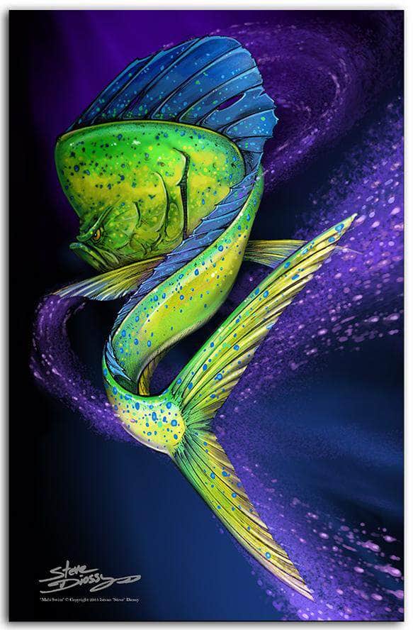 "Mahi Swim" Fine Art Paper Print