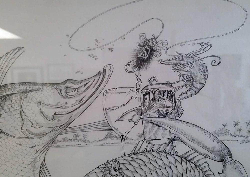 Original Pen/Ink "Last Call" by Diossy