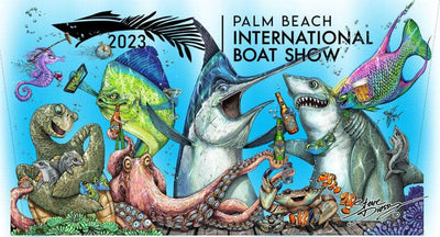2023 Official Palm Beach International Boat Show- Men’s Short Sleeve Shirt - 100% Polyester