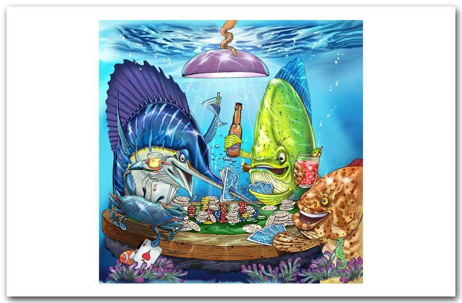 "Poker Fish" Fine Art Paper Print