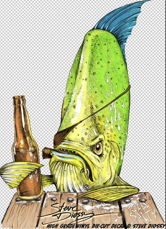 Old Salty - Large Die-Cut Sticker