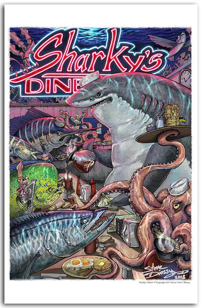 "Sharky's Diner" Fine Art Paper Print