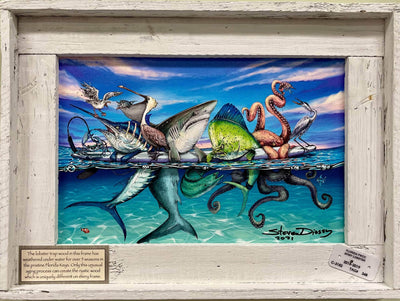 "Board Meeting" Lobster Trap Framed Mini-Canvas