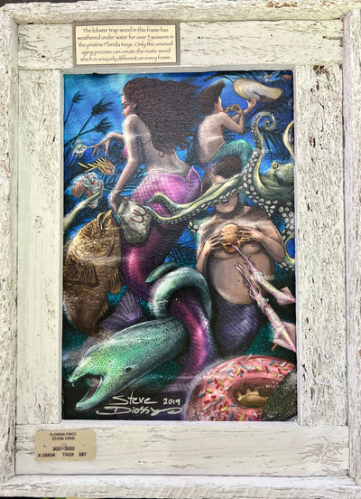 "Hurrication" Lobster Trap Framed Mini-Canvas