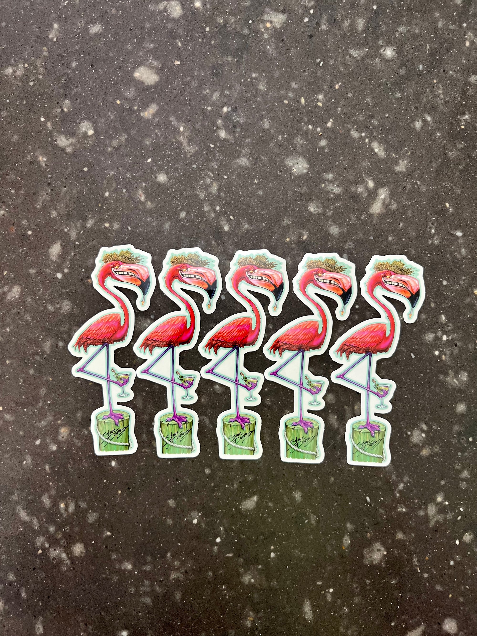 "Dirty Flamingo" Mini Sticker