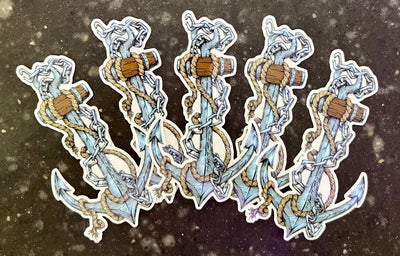"Anchors Aweigh" Mini Sticker