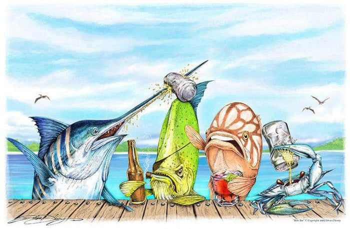 marine coastal art: the Raw Bar.