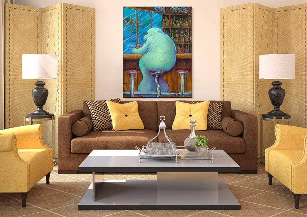 "Lonely Manatee" Limited Edition Canvas