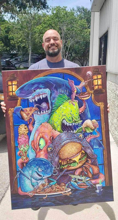 "Seafood See Food" Original Acrylic on Canvas