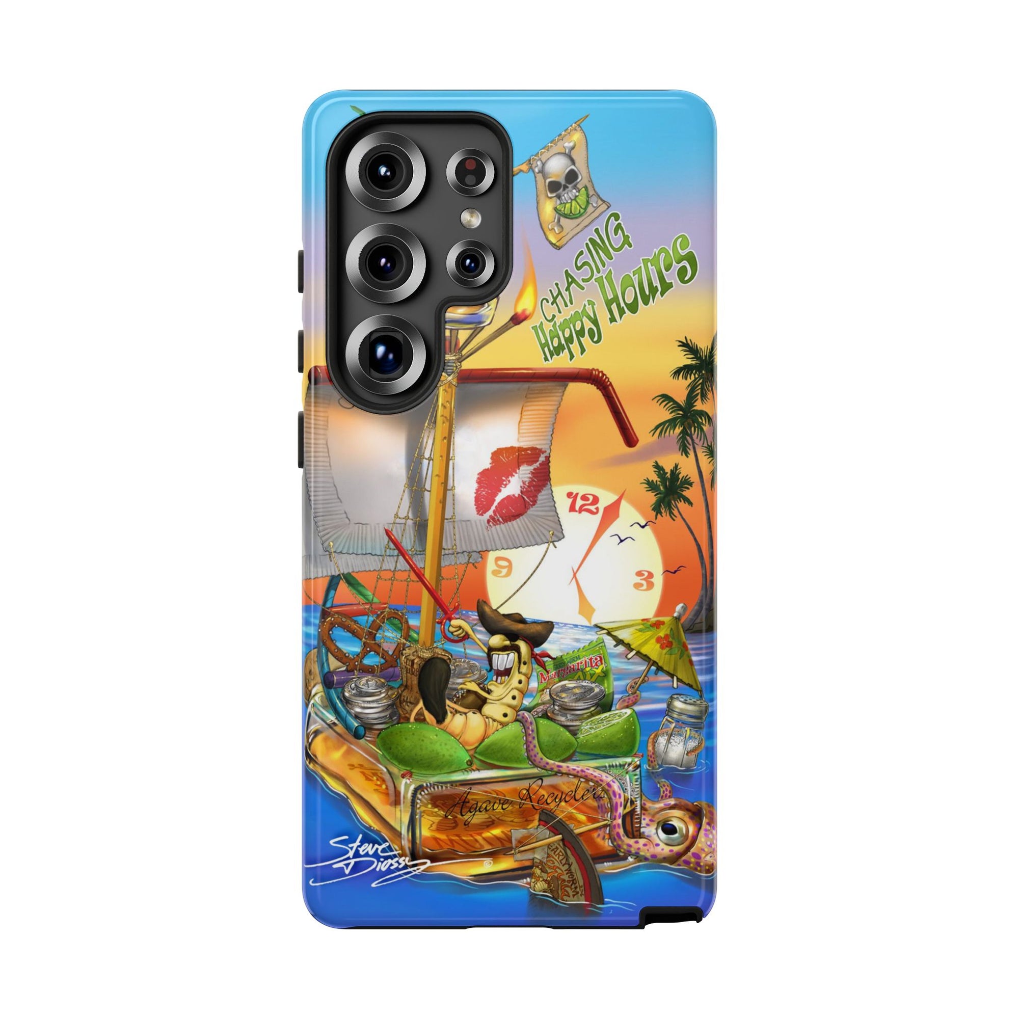 "Chasing Happy Hours" Tough Phone Cases