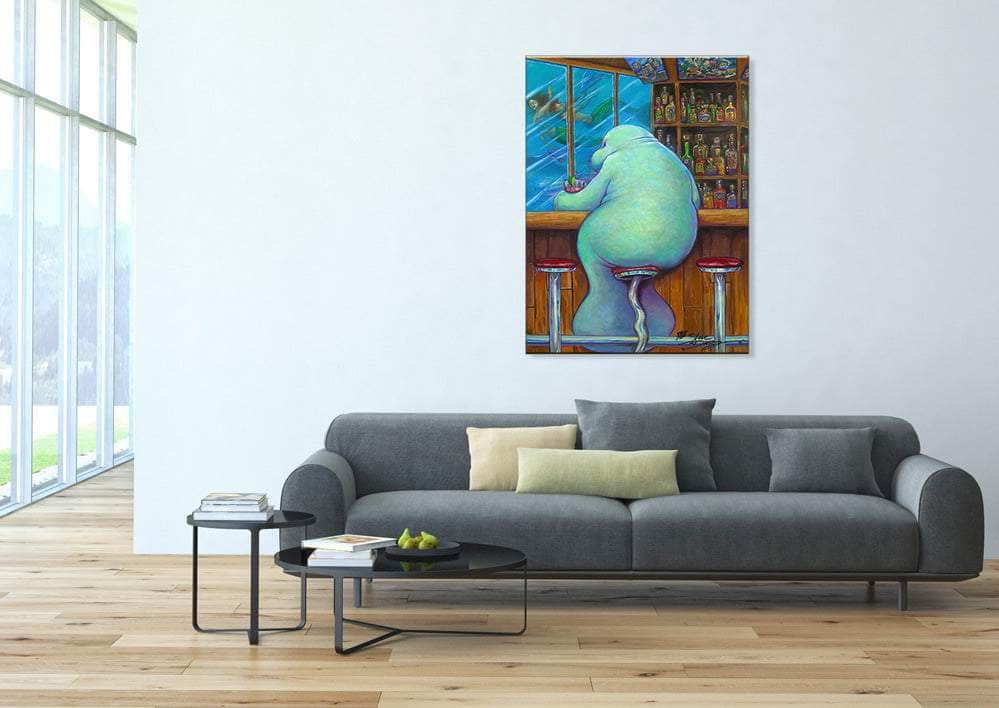 "Lonely Manatee" Limited Edition Canvas