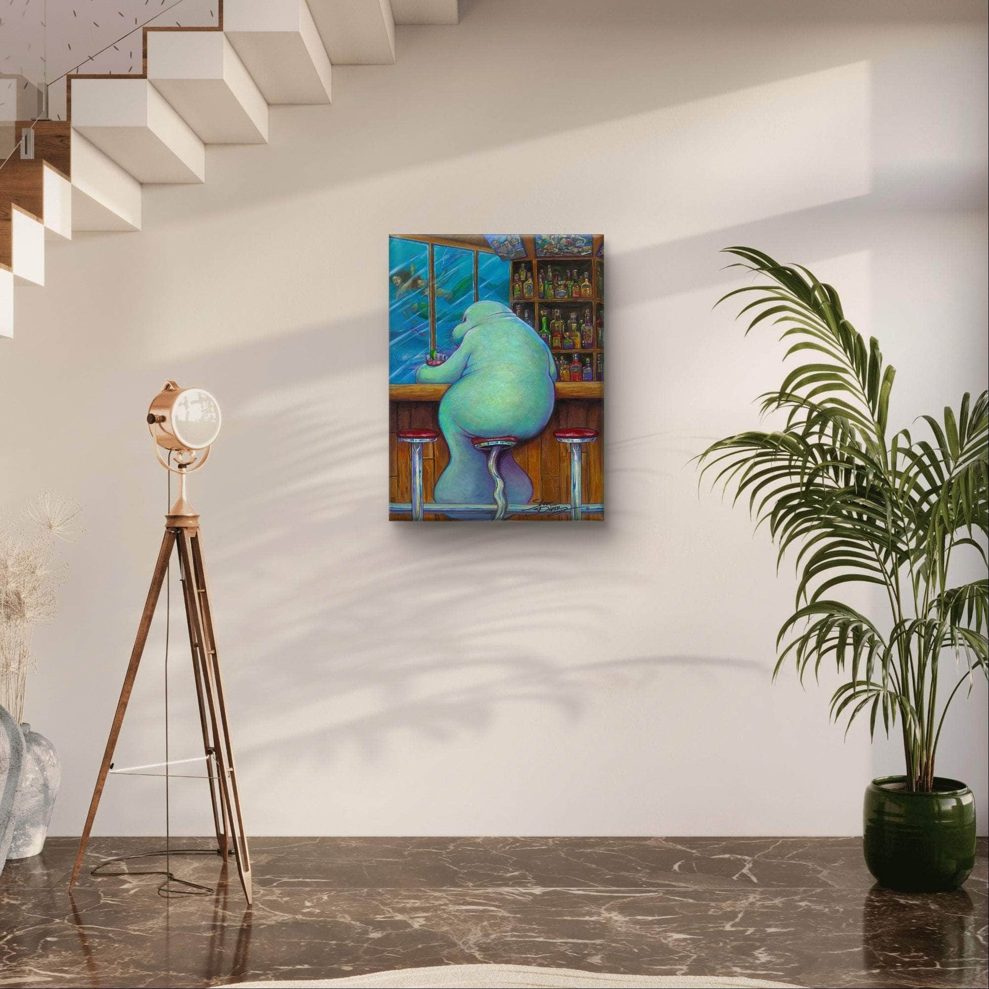 "Lonely Manatee" Limited Edition Canvas