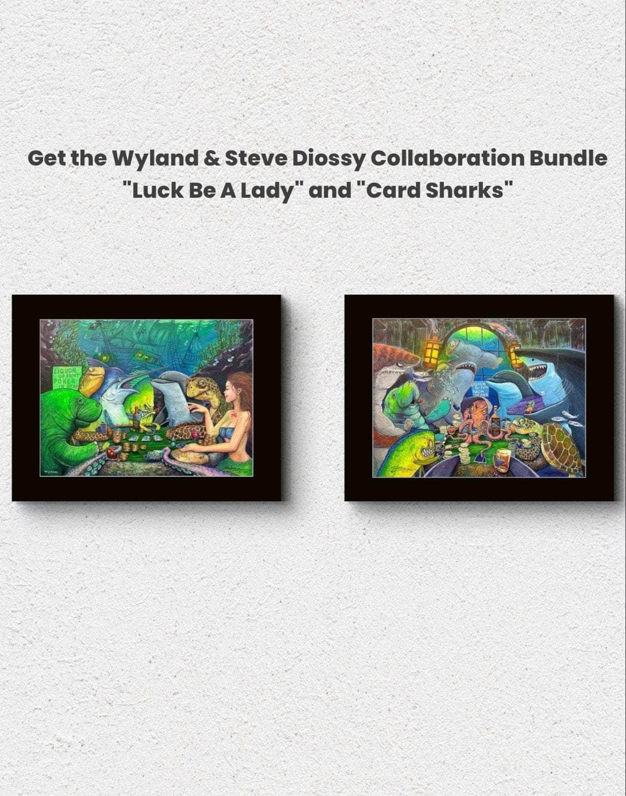 "Card Sharks" Matted Fine Art Paper Print