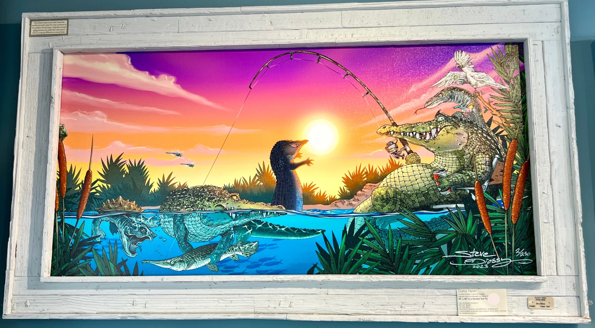 "Gator Fishing" Limited Edition Canvas