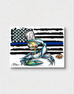 静謐な海と桟橋のモノクロアート「BLUE PIER」｜MAJOR AKOS 限定 Crabeer Blue Line USA