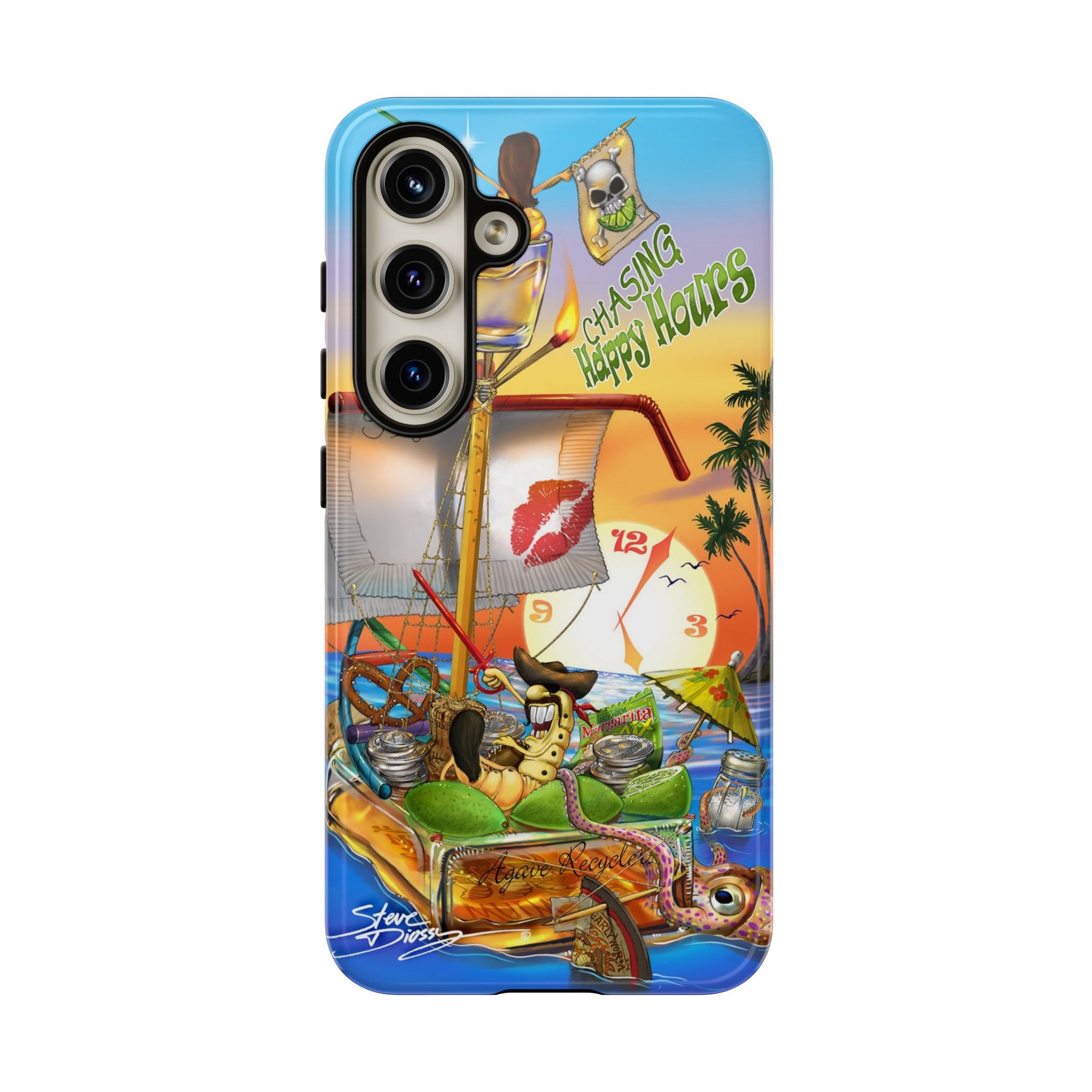 "Chasing Happy Hours" Tough Phone Cases