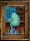 Pre-Order "Lonely Manatee" Lobster Trap Framed Mini-Canvas