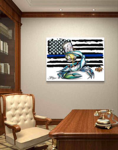 "Crabeer Blue Line USA" Limited Edition Canvas