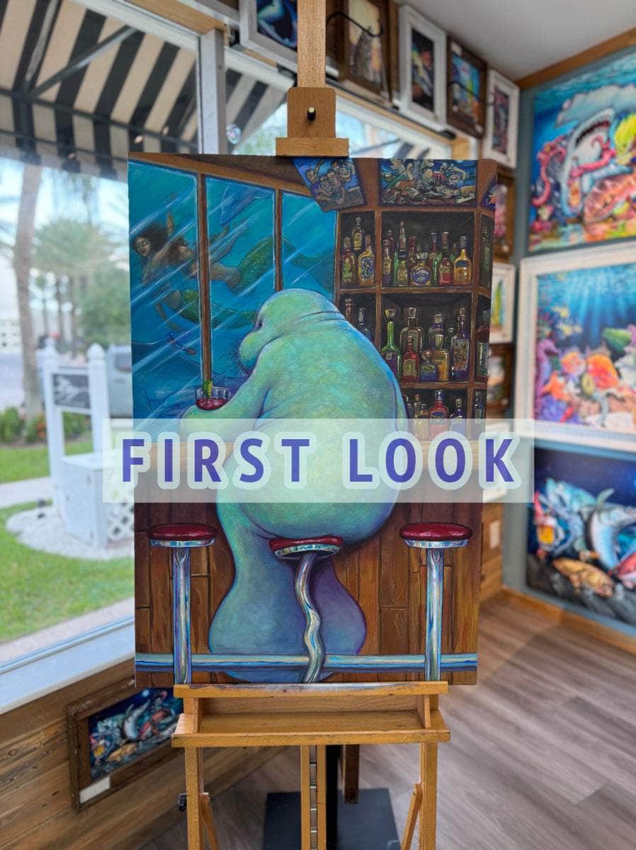 "Lonely Manatee" Limited Edition Canvas