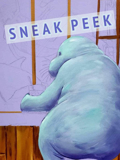 Pre-Order "The Lonely Manatee" Limited Edition Canvas