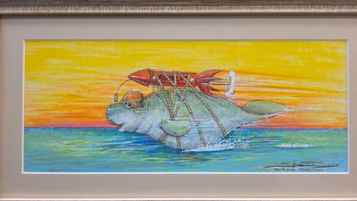 Auction Closed "Racing Potato" Original Watercolor by Steve Diossy