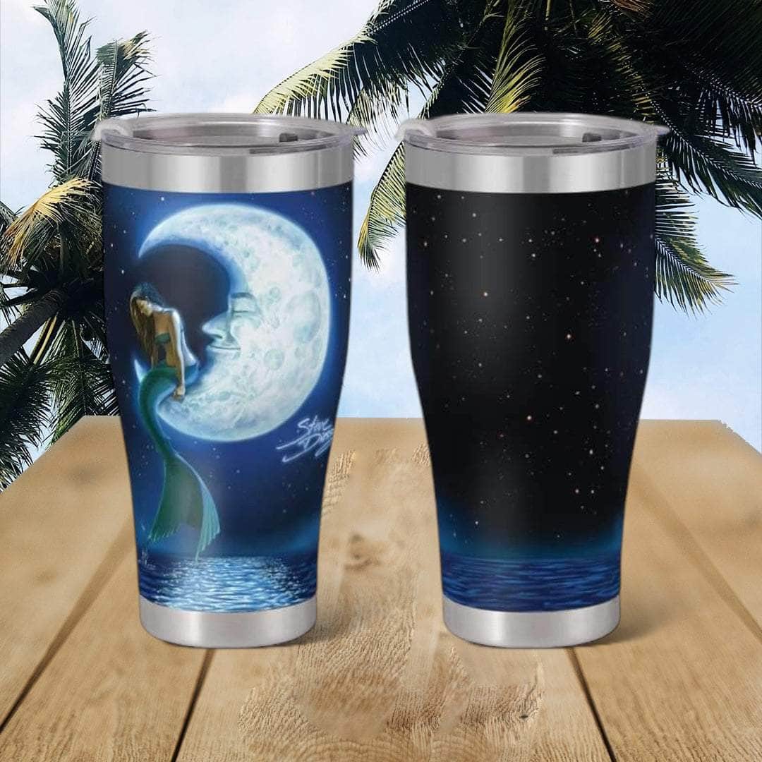 "Mermaid in the Moon" Stainless Steel Tumbler