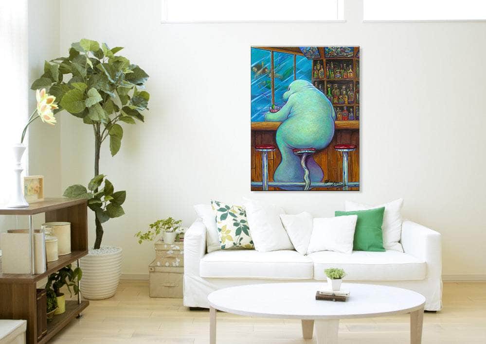"Lonely Manatee" Limited Edition Canvas