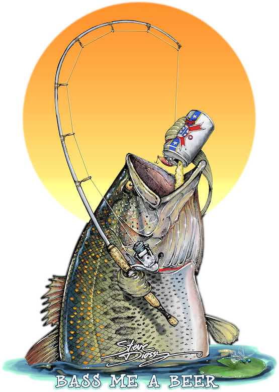 "Bass Me a Beer" Mini Sticker