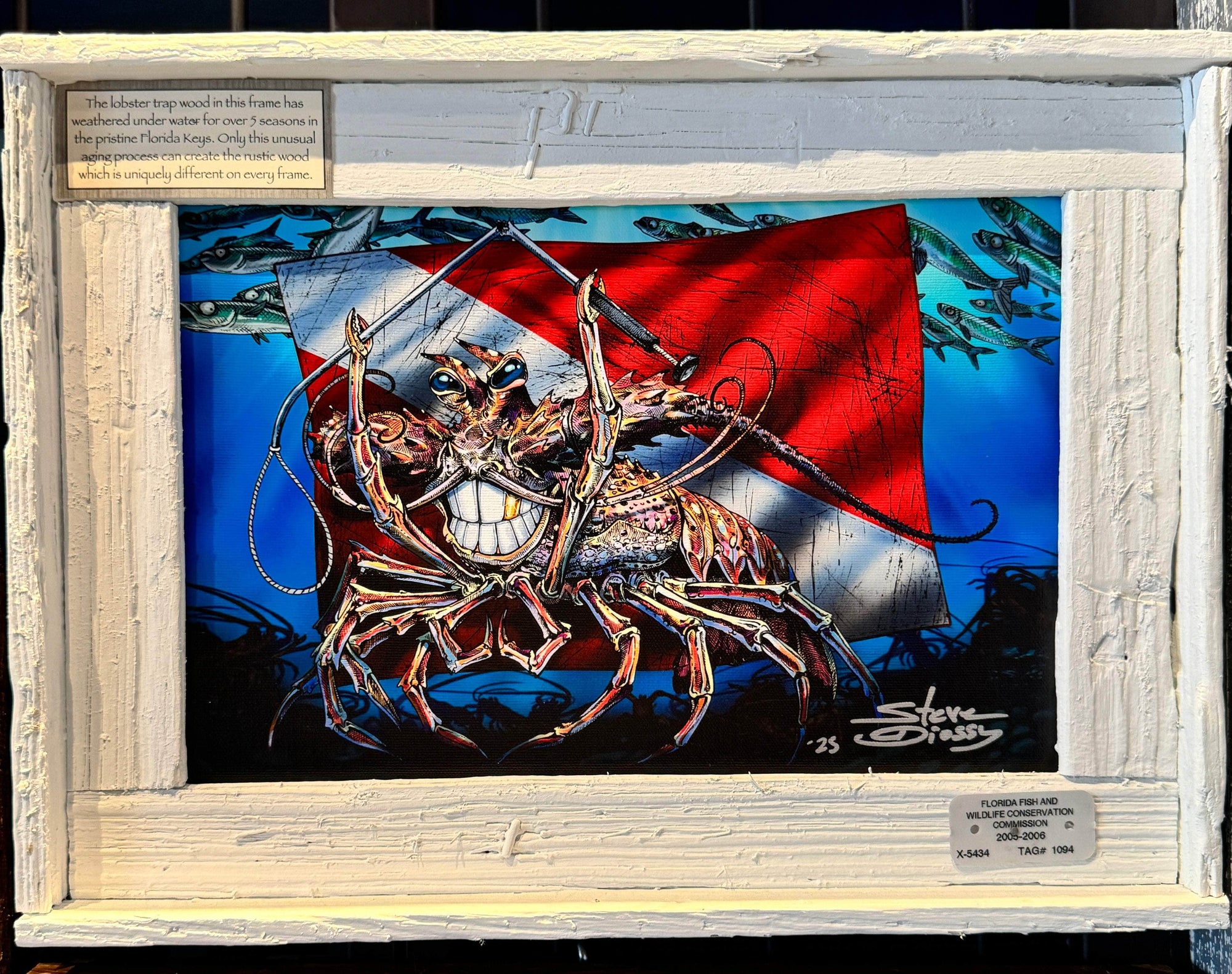 "Tickle This Lobster" Lobster Trap Framed Mini-Canvas