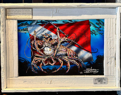 "Tickle This Lobster" Lobster Trap Framed Mini-Canvas