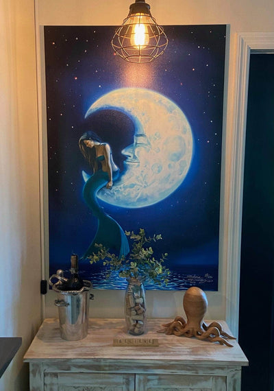 "Mermaid In The Moon” Limited Edition Canvas