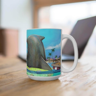 "Shark Fishing" Coffee Mug