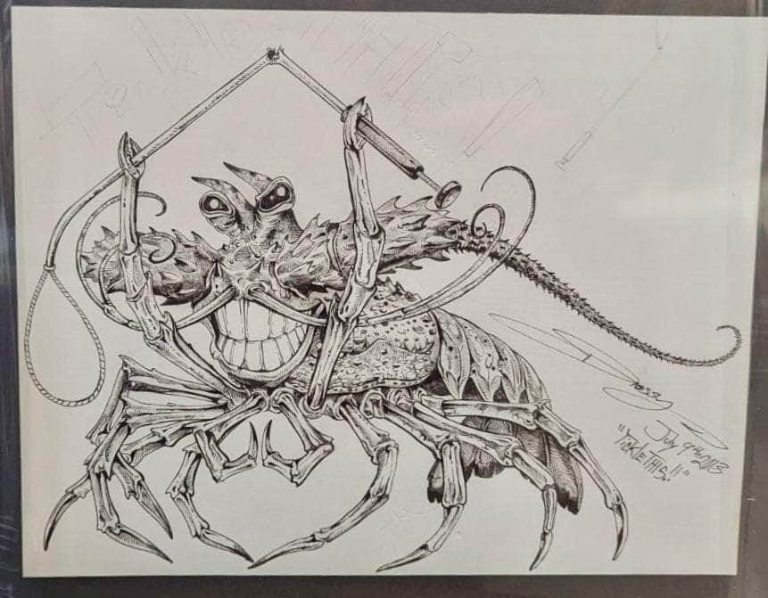 "Tickle This Lobster" Original Pen/Ink by Steve Diossy