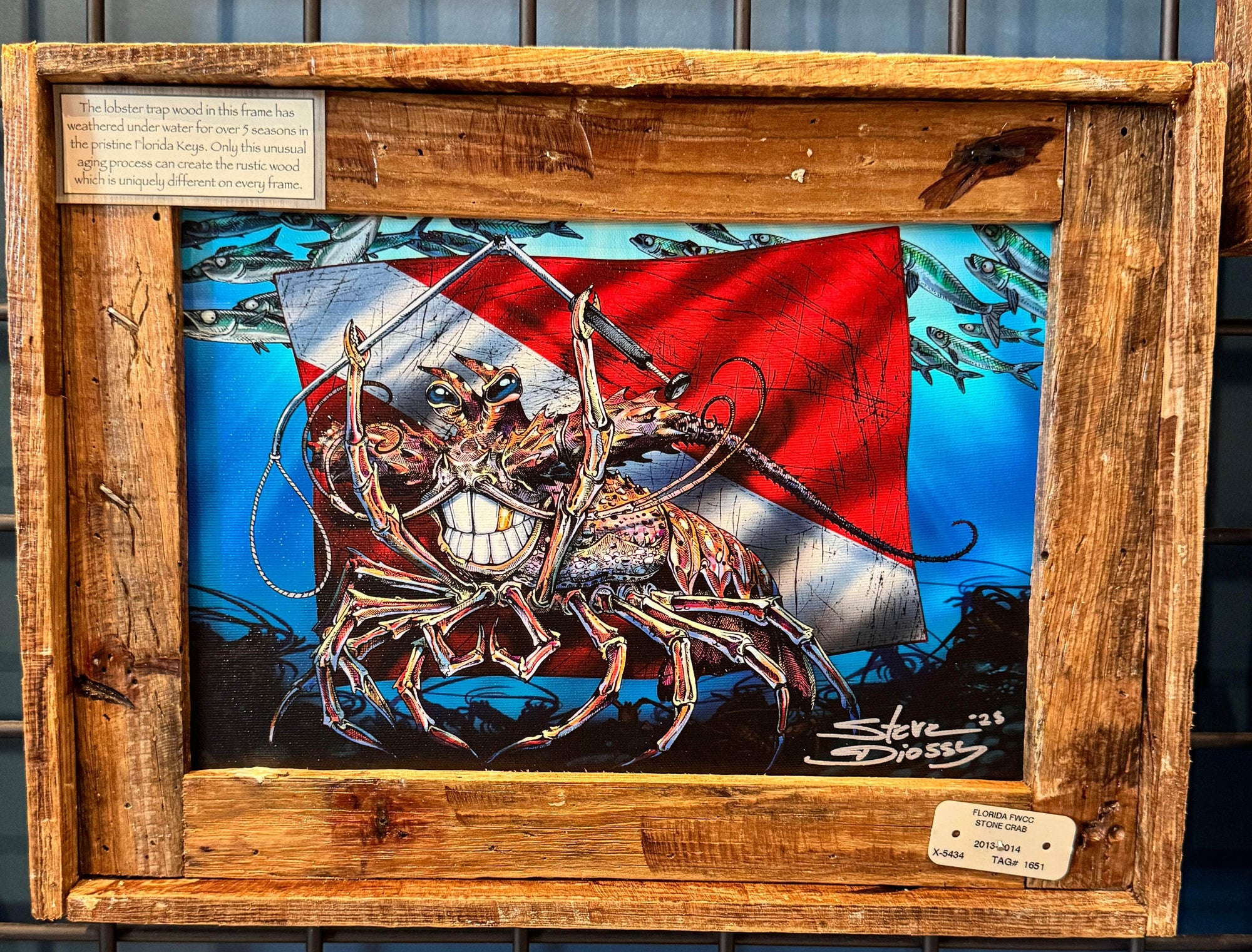 "Tickle This Lobster" Lobster Trap Framed Mini-Canvas