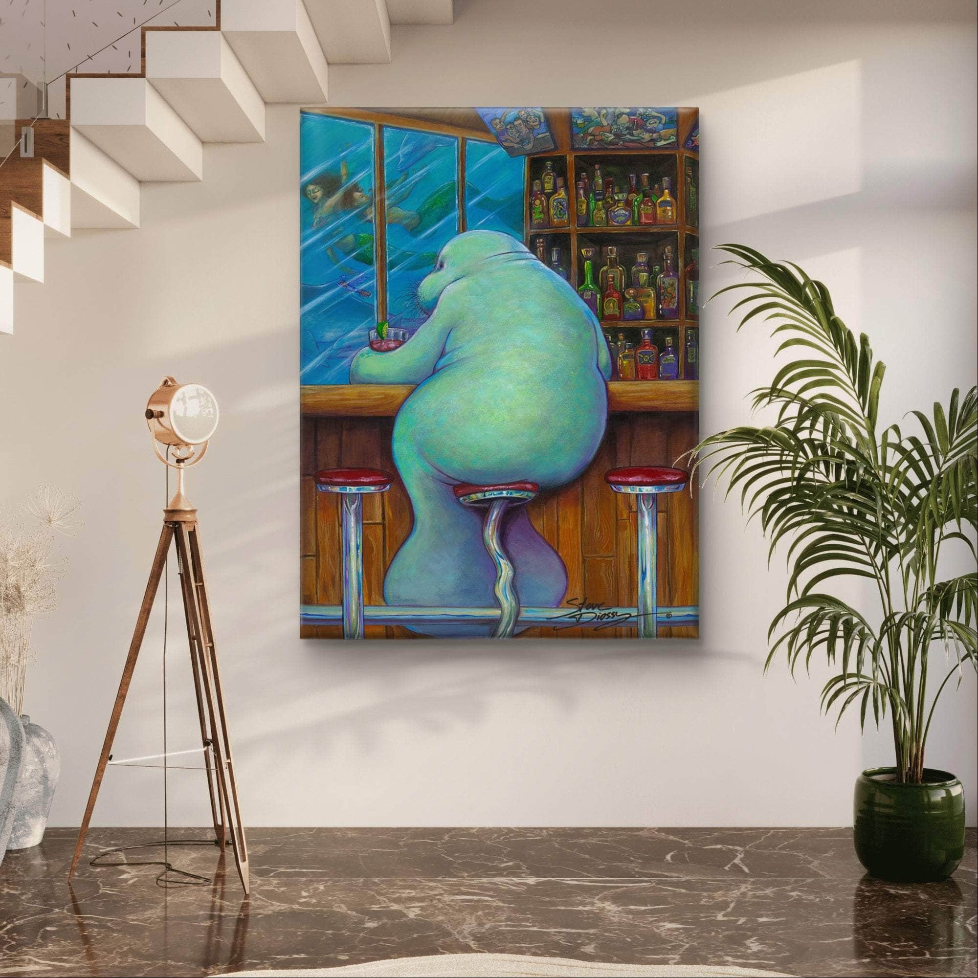 "Lonely Manatee" Limited Edition Canvas