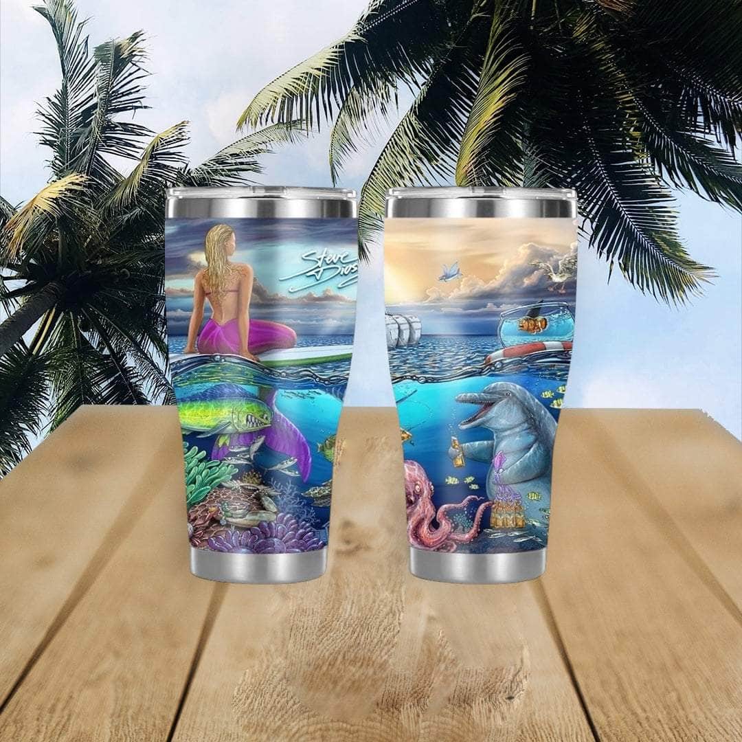 "Overboard" Stainless Steel Tumbler