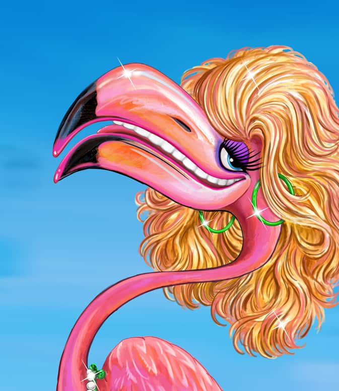 Pre-Order "Flirty Flamingo" Limited Edition Canvas - Shipments start Mid-Late July