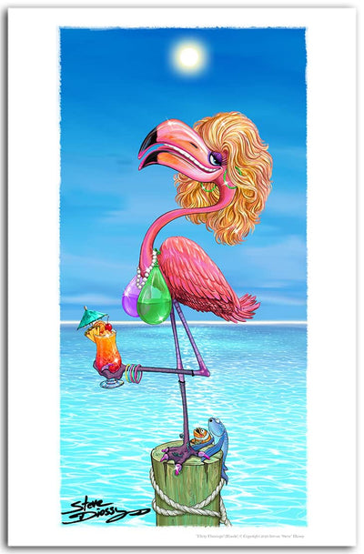 Pre-Order "Flirty Flamingo" Fine Art Paper Print - Ships by Mid July