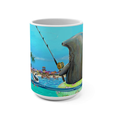 "Shark Fishing" Coffee Mug