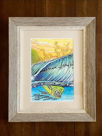 Auction Closed : "Costa Rica Wave" Original Pen/Ink by Steve Diossy
