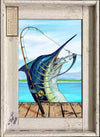 "Dirty Marlin Tini" Lobster Trap Framed Mini-Canvas
