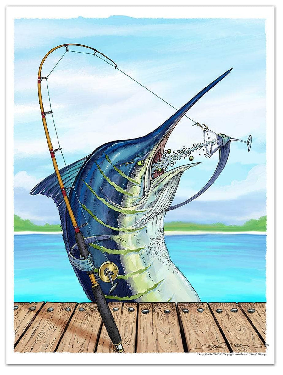 "Dirty Marlin Tini" Fine Art Paper Print