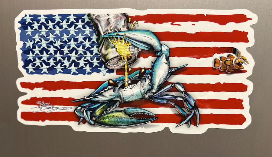 Catch this Wicked Tuna Sticker Die-Cut Marine Decal - Steve Diossy